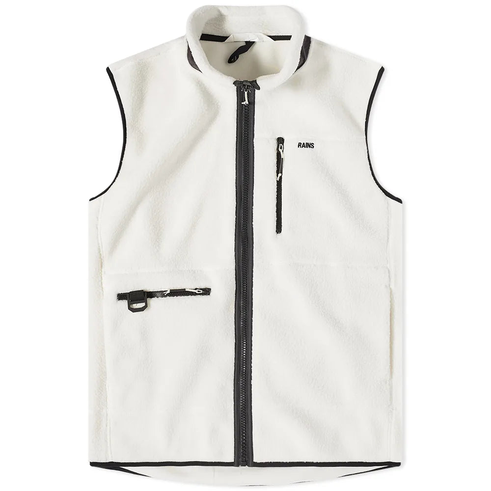 Mens white sales fleece vest